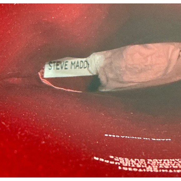 Steve Madden Size 6 Smith NEW Red Leather Foldover Pointed Stiletto Boots $200 - Picture 4 of 16